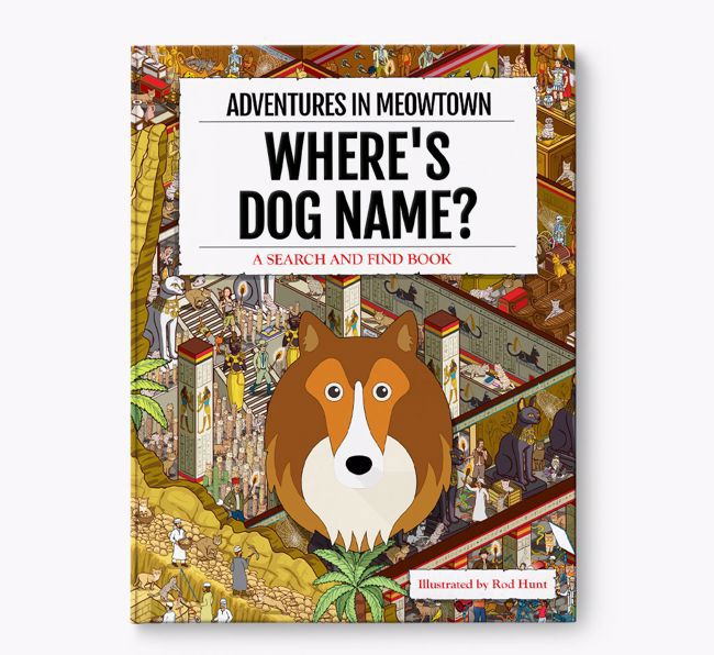 Personalised Shetland Sheepdog Book: Where's Dog Name? Volume 2